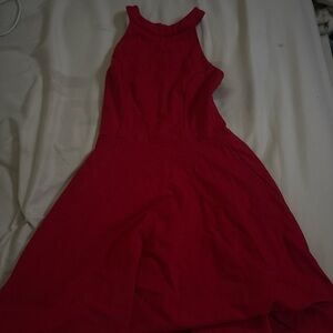 Elegant Red Sleeveless Dress